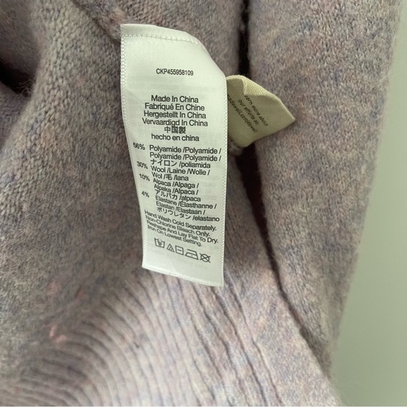 Madewell Payton Lavender Pullover Sweater in Coziest Yarn Size XL - Picture 5 of 8